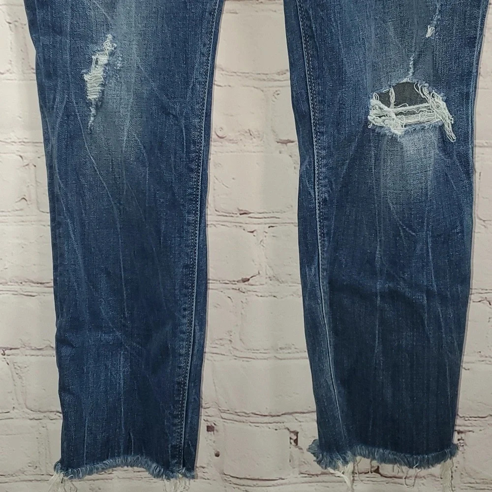 Lucky Brand Lolita Crop Medium Wash Raw Hem Women's Size 12 - Picture 3 of 16